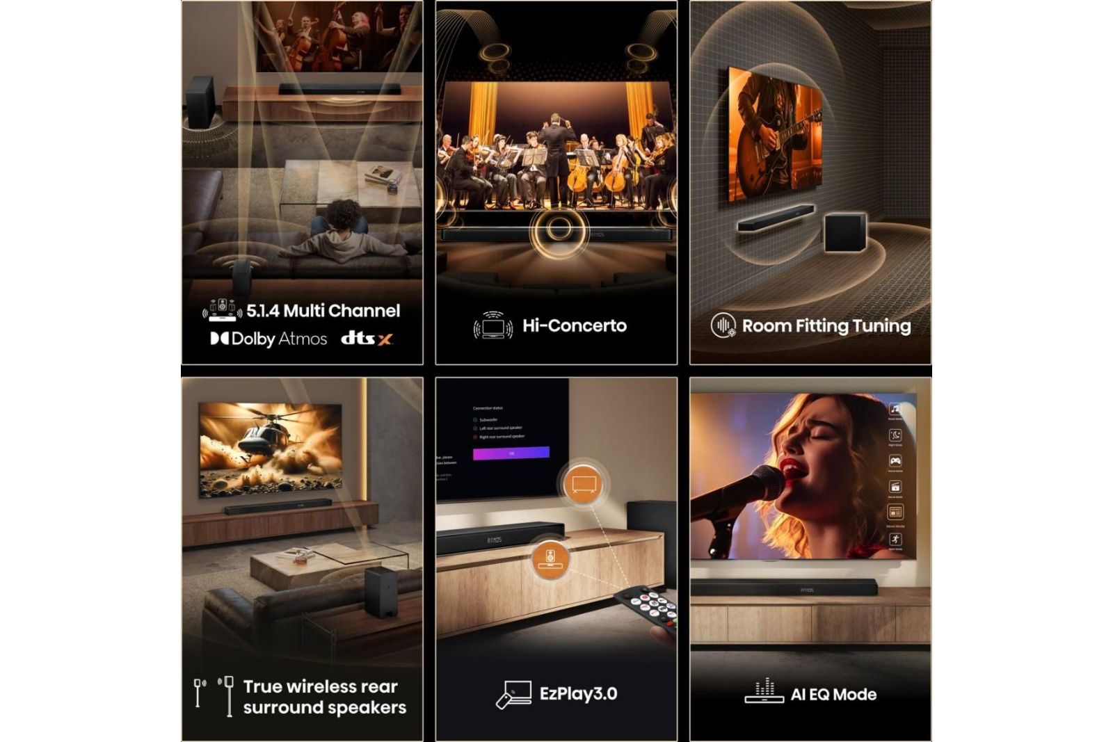 Soundbars Hisense AX5140Q 5.1.4 Dolby Atmos soundbar