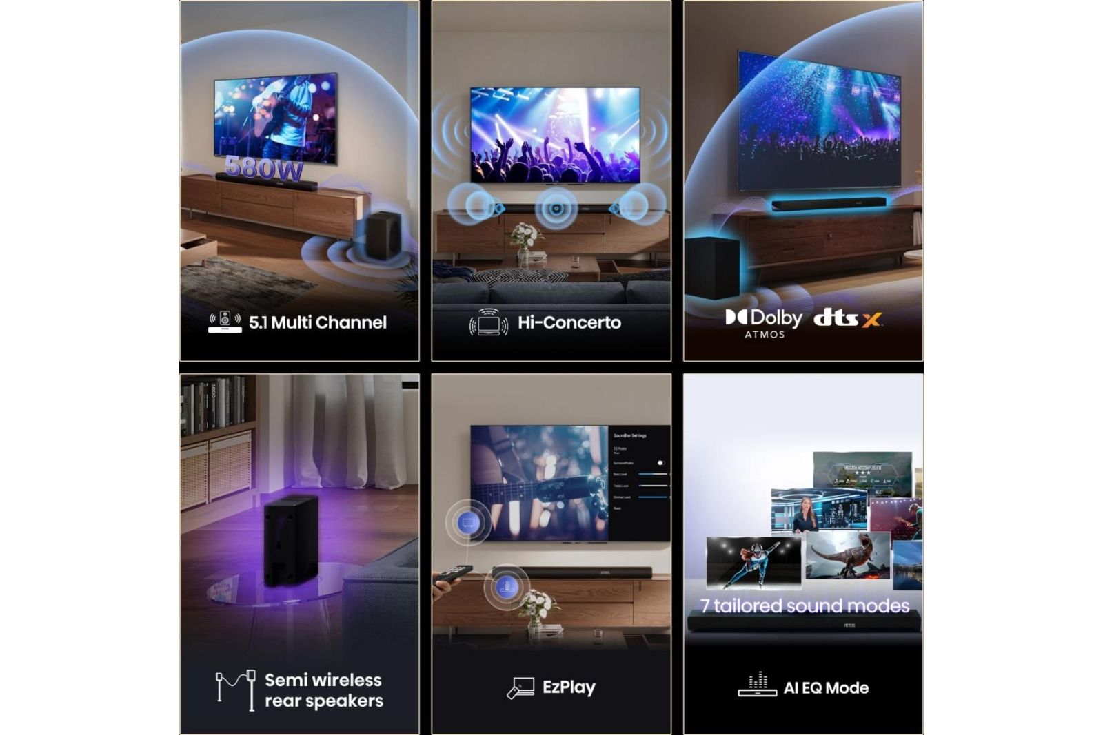 Soundbars Hisense AX5100Q 5.1 Dolby Atmos soundbar