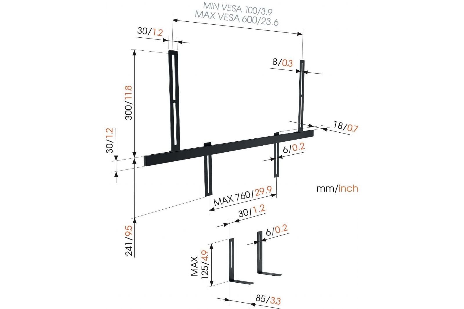 Tillbehör Vogels SOUND 3550