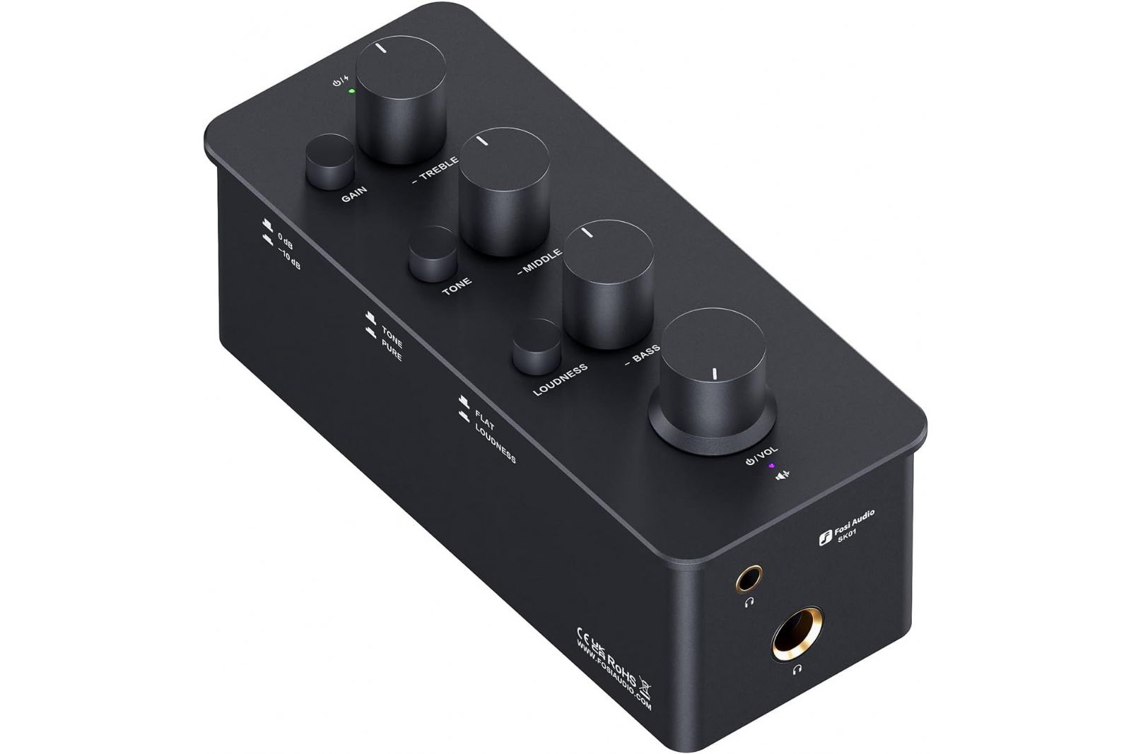 Hörlurar Fosi Audio SK01 hörlursförstärkare och försteg