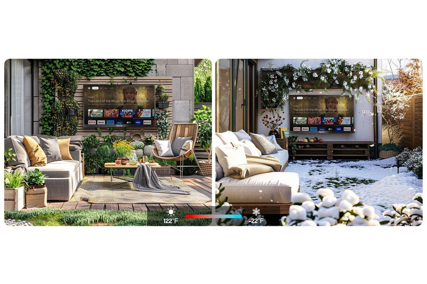 TV-apparater Sylvox Pool Pro 2.0 65-tum Google TV utomhus TV