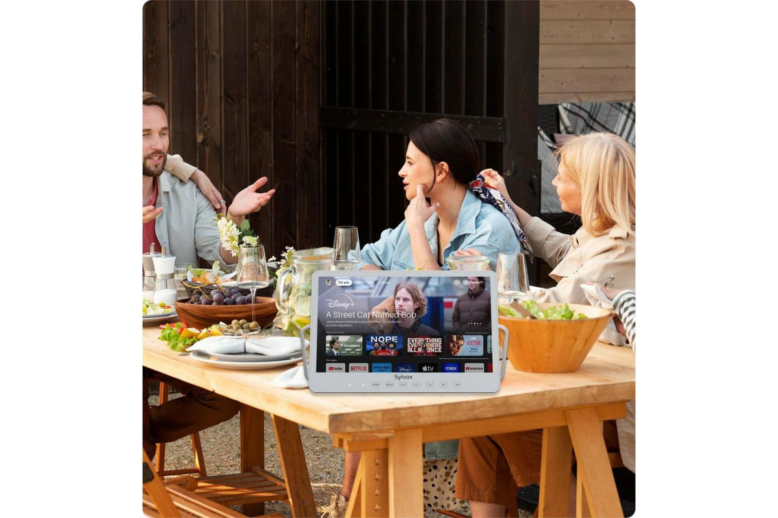 TV-apparater Sylvox 15.6-tums Portabel Vattentät Smart-TV