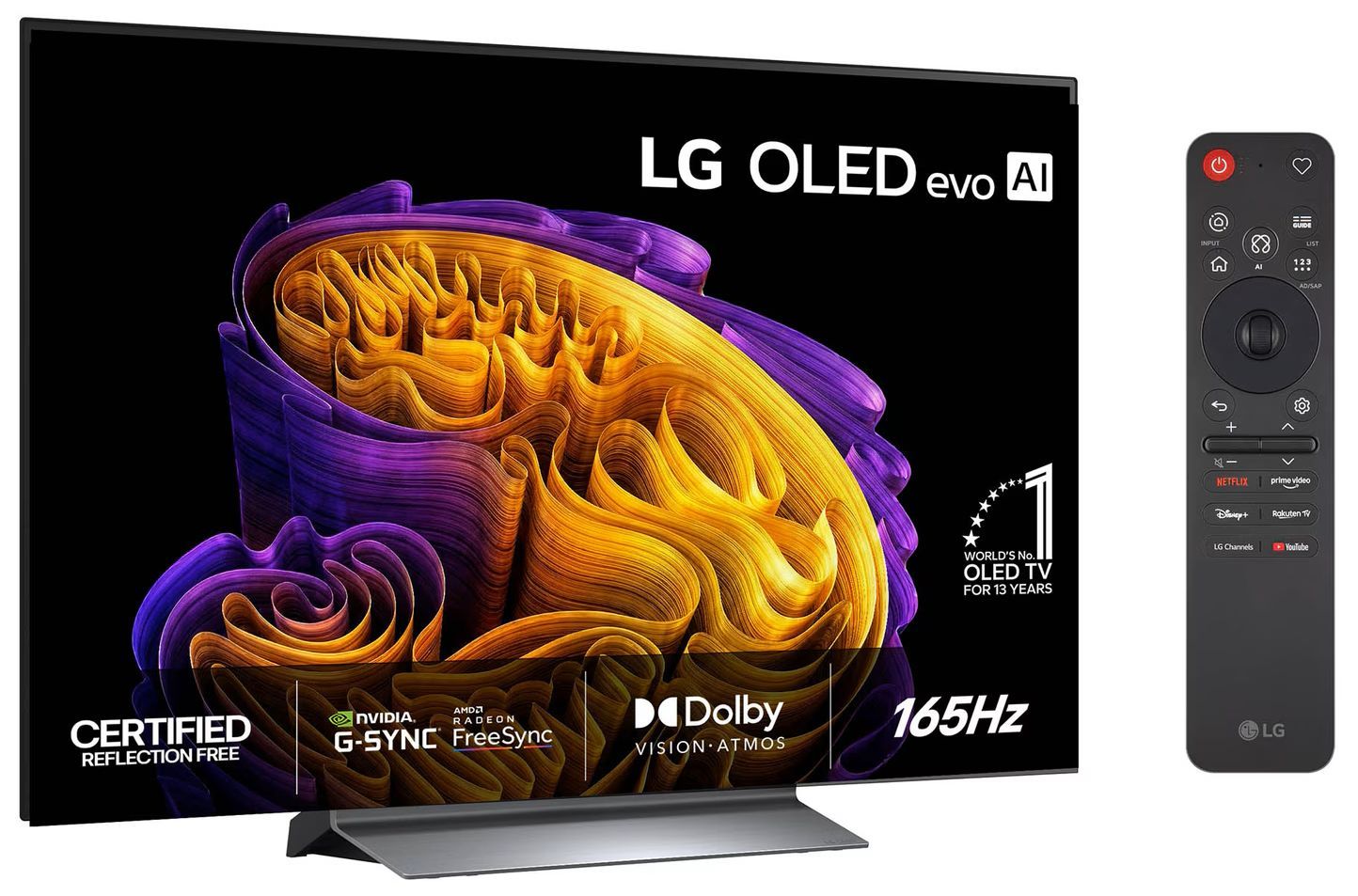 TV-apparater LG OLED48G66LS evo AI G6 med bordsstativ
