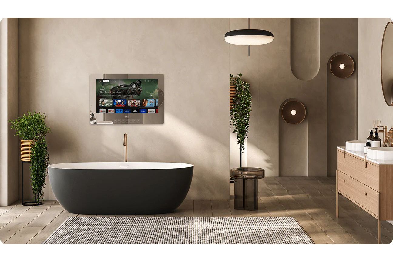 TV-apparater Sylvox 32-tums smart badrumsspegel-TV