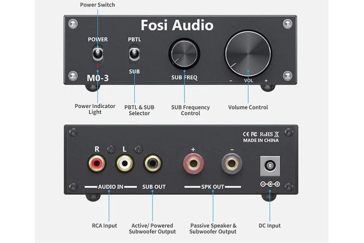 Förstärkare Fosi Audio M03 Subwooferförstärkare Mono