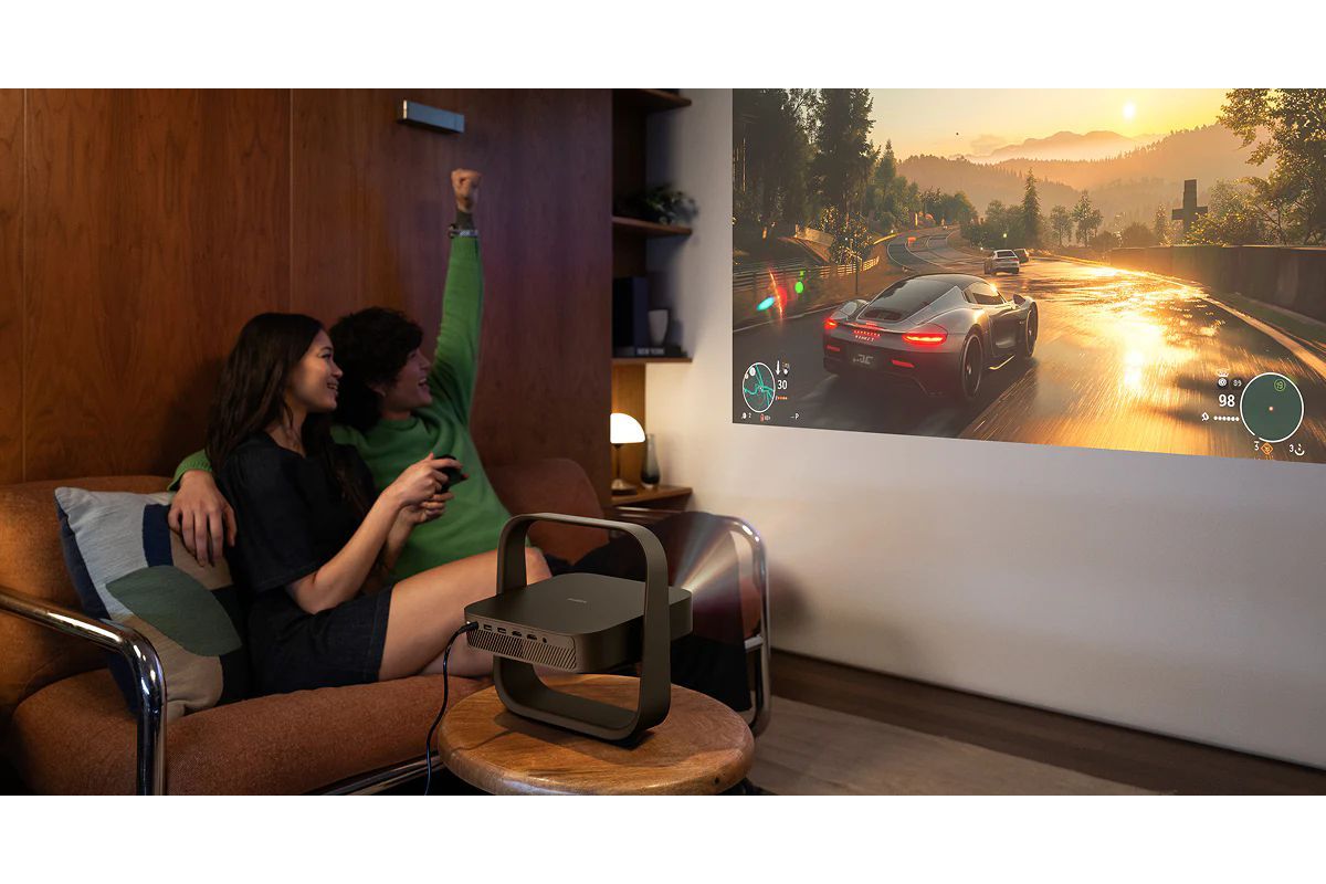 Projektorer XGIMI Elfin Flip 4K RGB Triple Laser Google TV