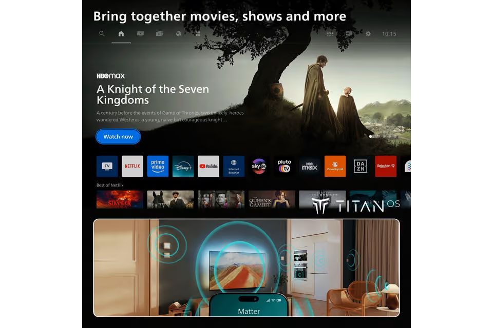 TV-apparater Philips 55OLED911 OLED+ 4K Ambilight-TV (2026)