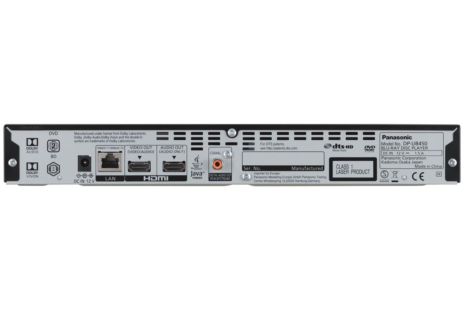 Blu-Ray/Mediaspelare Panasonic DP-UB450EG-K 4K UHD Blu-Ray