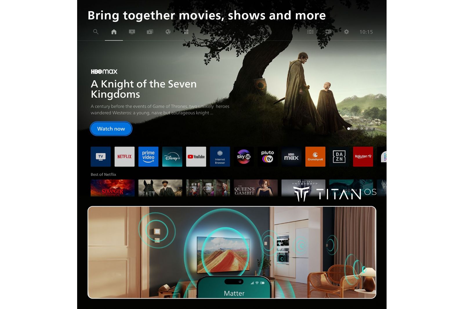 TV-apparater Philips 65OLED951 OLED+ Ambilight Smart TV