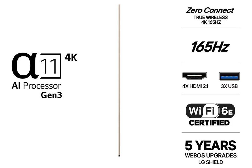 TV-apparater LG OLED77W69LA evo Wallpaper 4K AI TV 2026