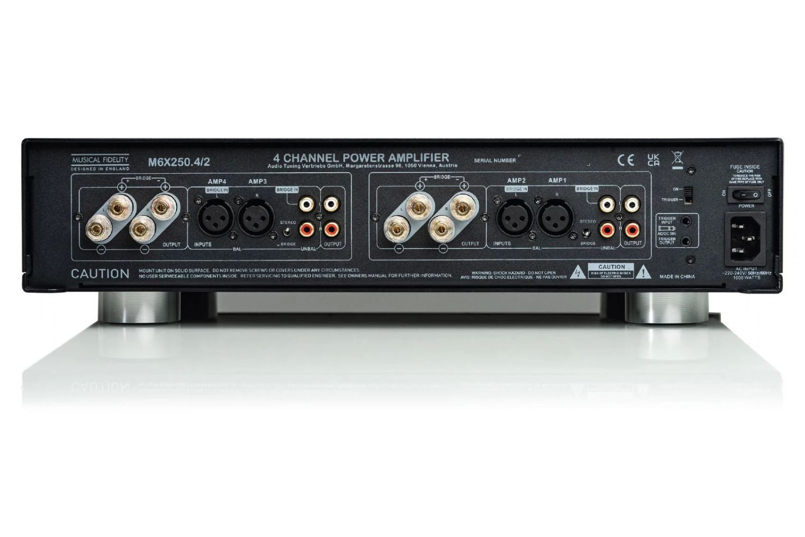 Förstärkare Musical Fidelity M6x 250.4/2 4-kanals hembioslutsteg