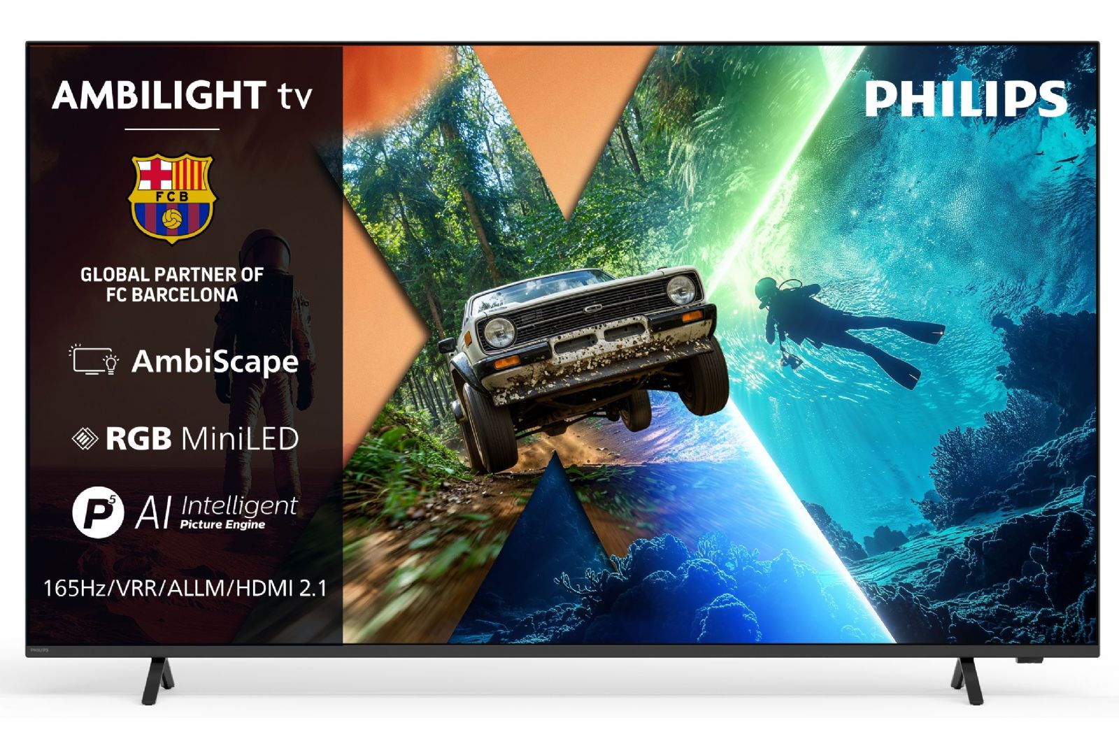 TV-apparater Philips 85MLED981 RGB MiniLED Ambilight TV 2026