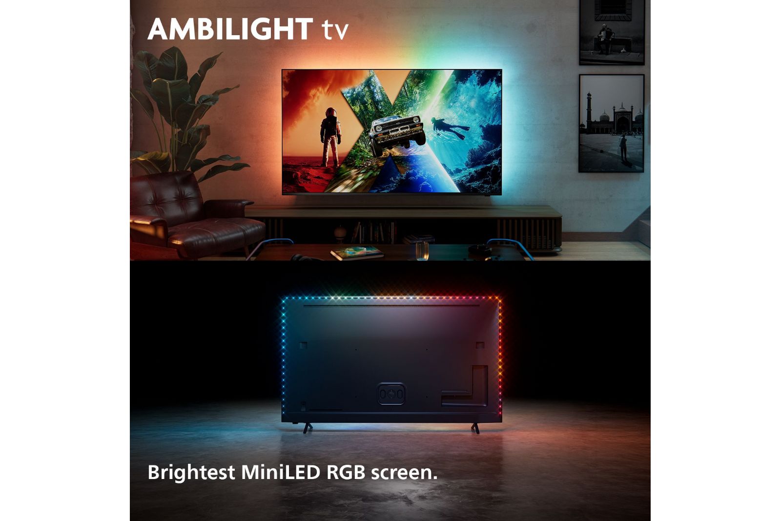 TV-apparater Philips 85MLED981 RGB MiniLED Ambilight TV 2026